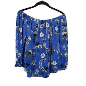 Floral Blue Women's Blouse